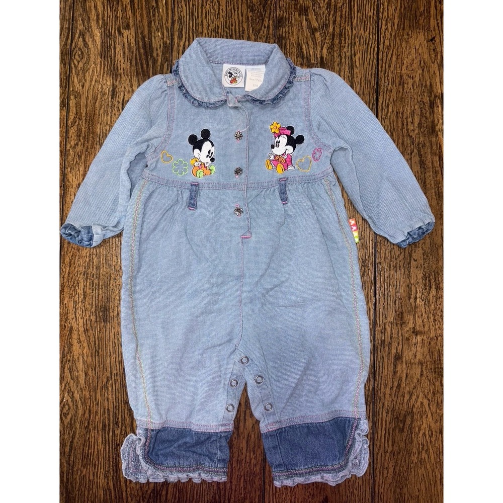 Vintage baby Mickey & co romper girls 12 months